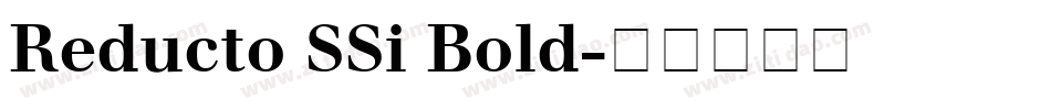 Reducto SSi Bold字体转换